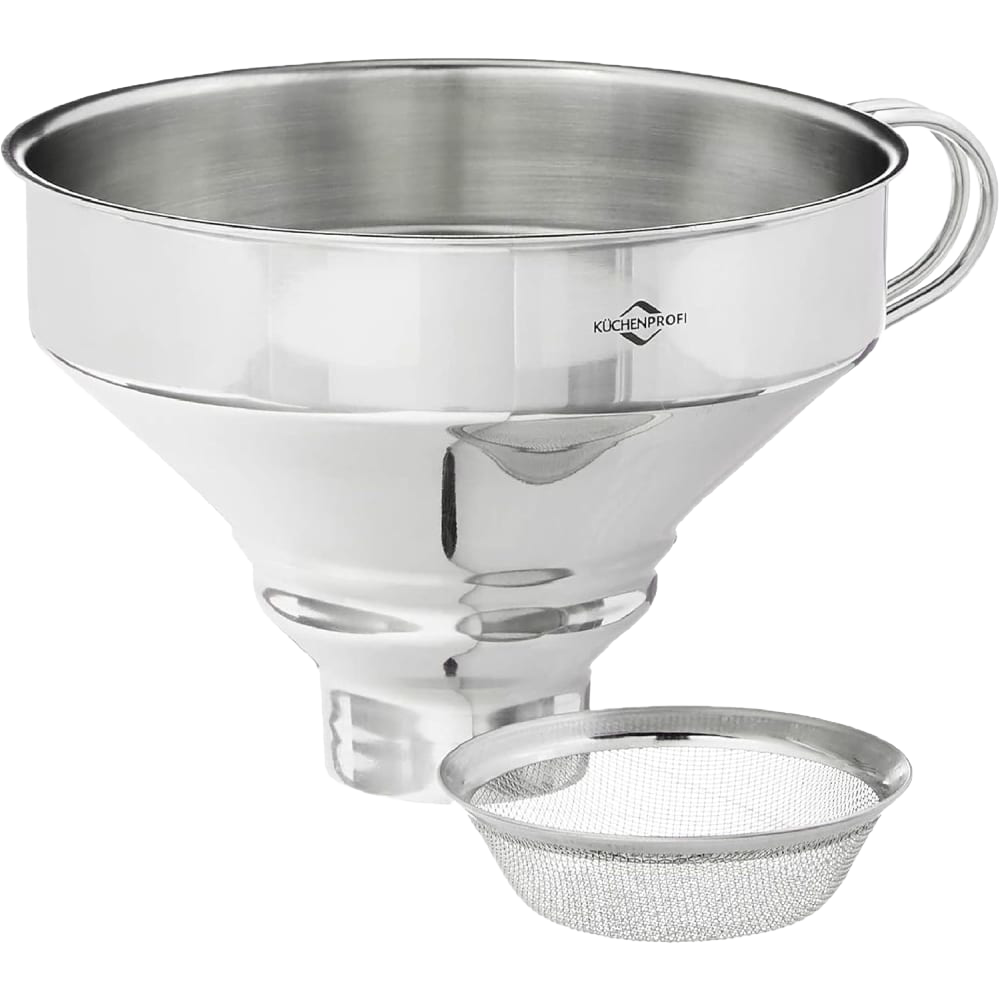 Stainless Steel Funnel with Removable Mesh Filter