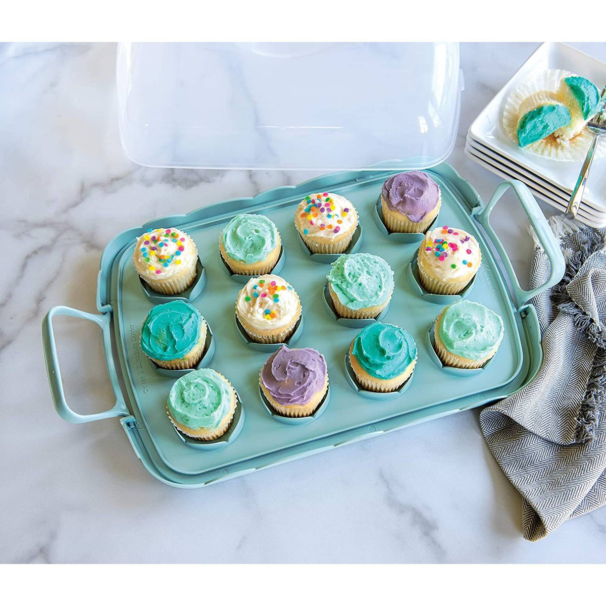 Reversible Cake and Cupcake Carrier
