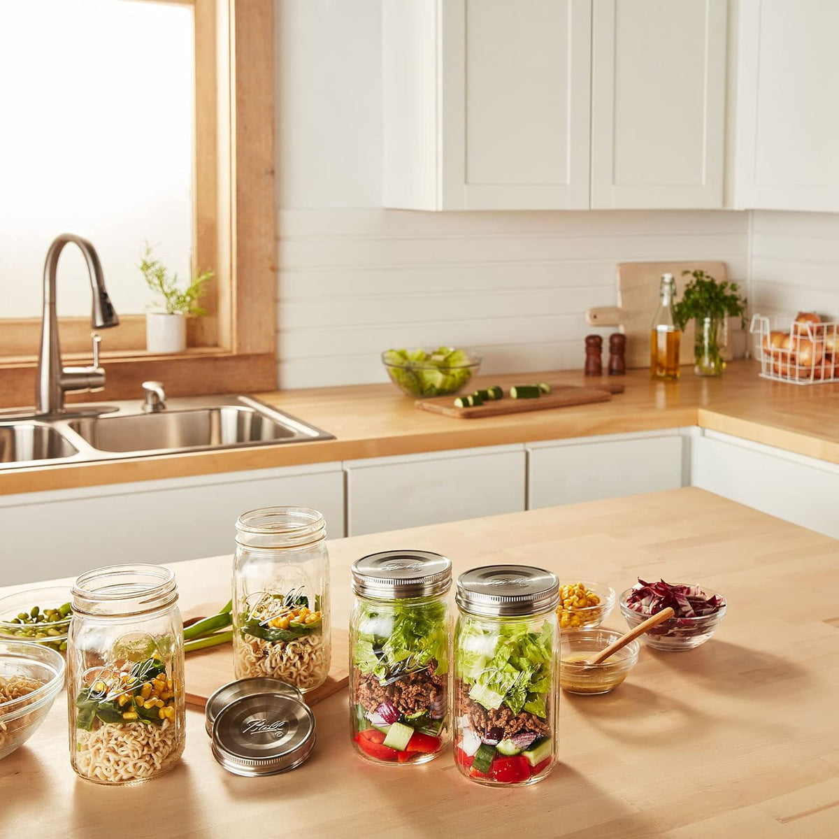 Ball Stainless Steel Jar Storage Lids - Wide Mouth (3)