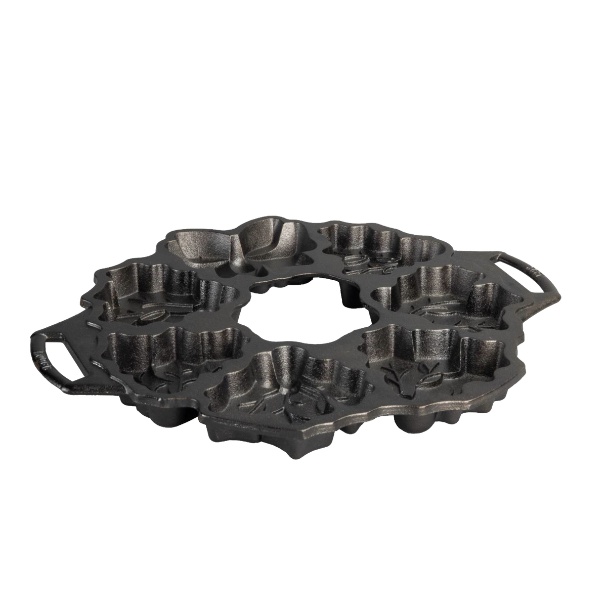 Lodge Cast Iron Holiday Wreath Cakelet Pan