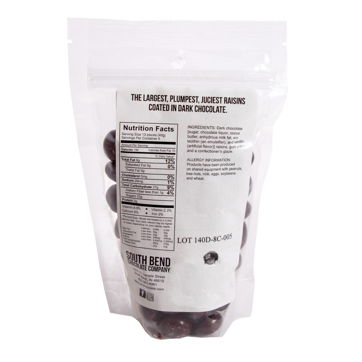 Lehman's Chocolate Covered Raisins - 8 oz