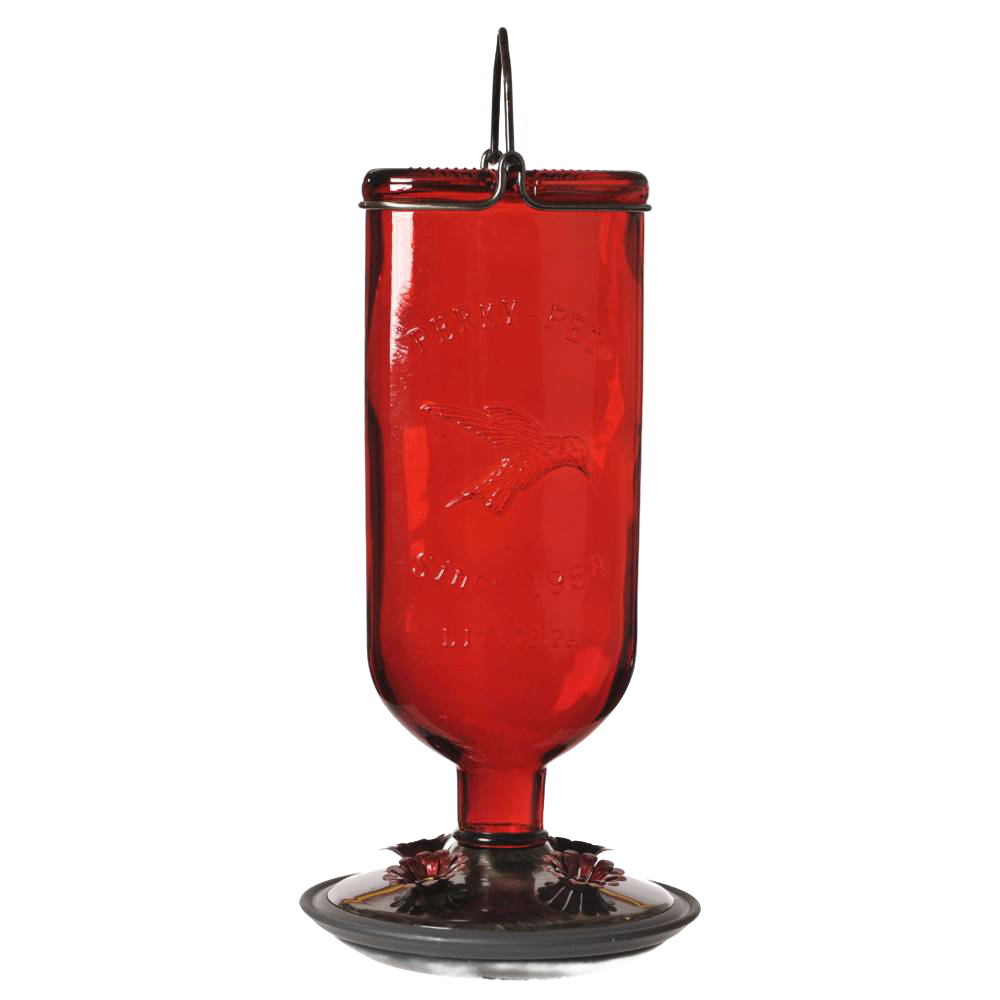 Hummingbird Red Vintage-Style Bottle Feeder 16 oz