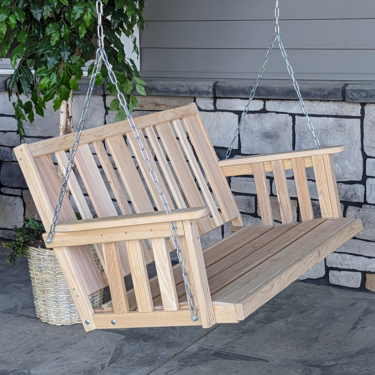 Johnstown Cypress Hanging Amish Porch Swing - 4 ft