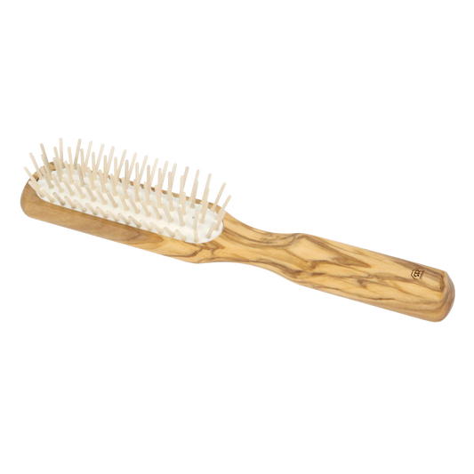 Olive Wood Hairbrush with 5 Rows