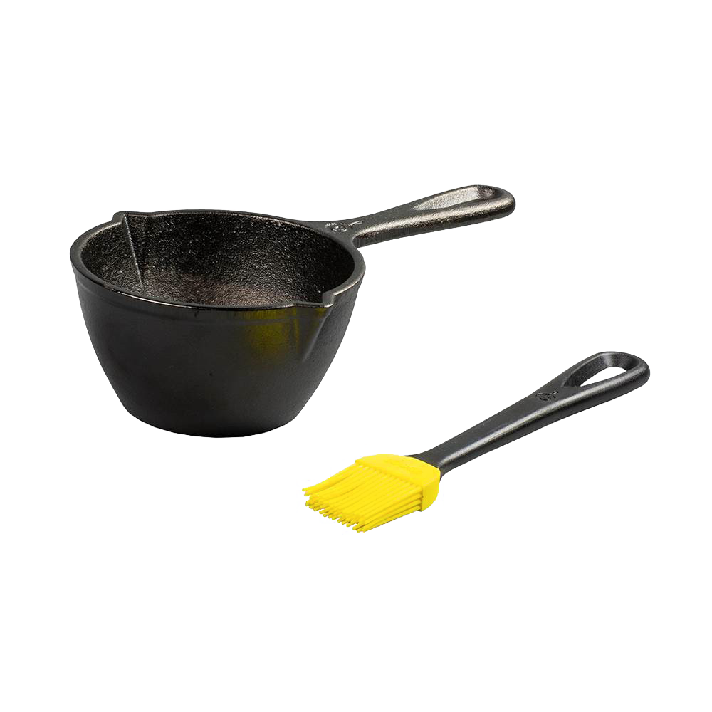 Lodge Cast Iron Melting Pot with Brush