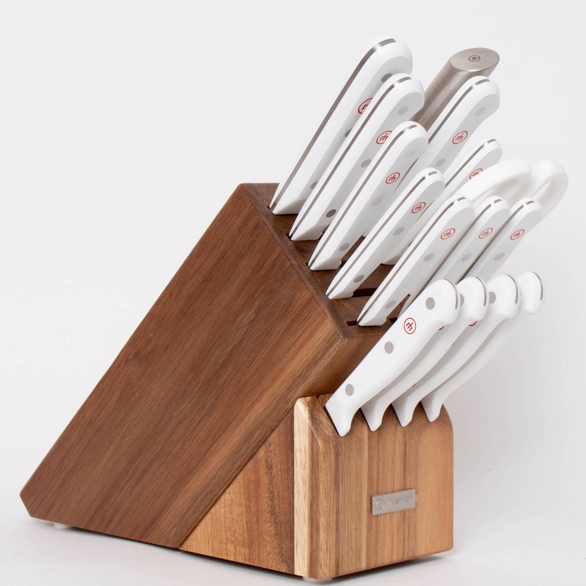 Wusthof Gourmet White Handle Knife Block Set - 16 Pieces