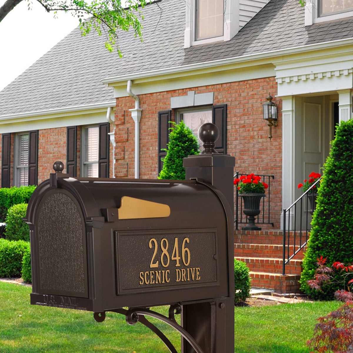 Whitehall Custom Capitol Mailbox - Bronze/Gold