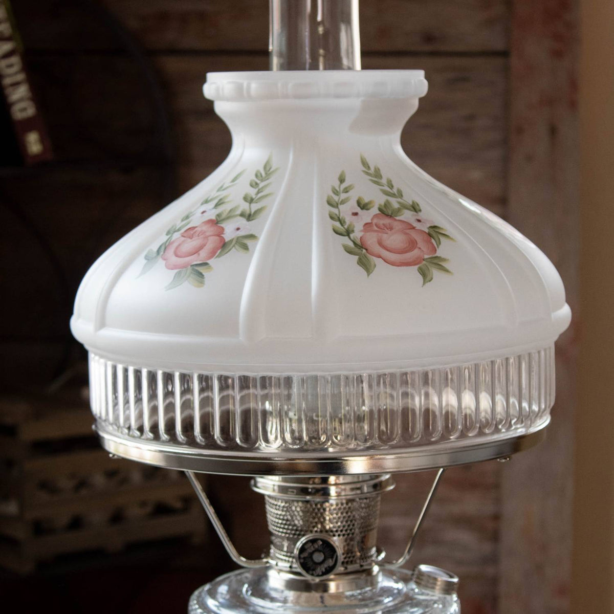 Aladdin Red Roses #12 Lamp Shade - Glass - 10"