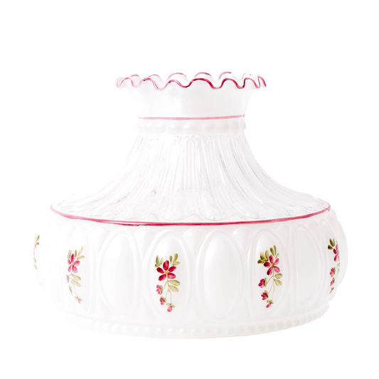 Aladdin Amethyst Rose Glass Oil Lamp Shade
