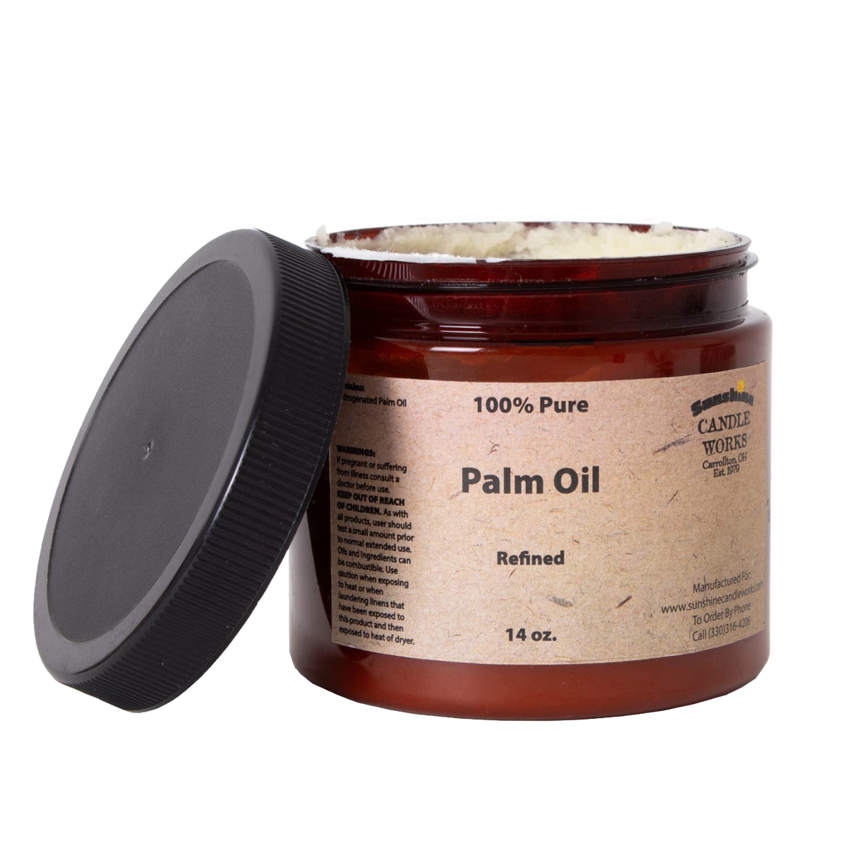 Pure Palm Oil for Soap Making - 14 oz