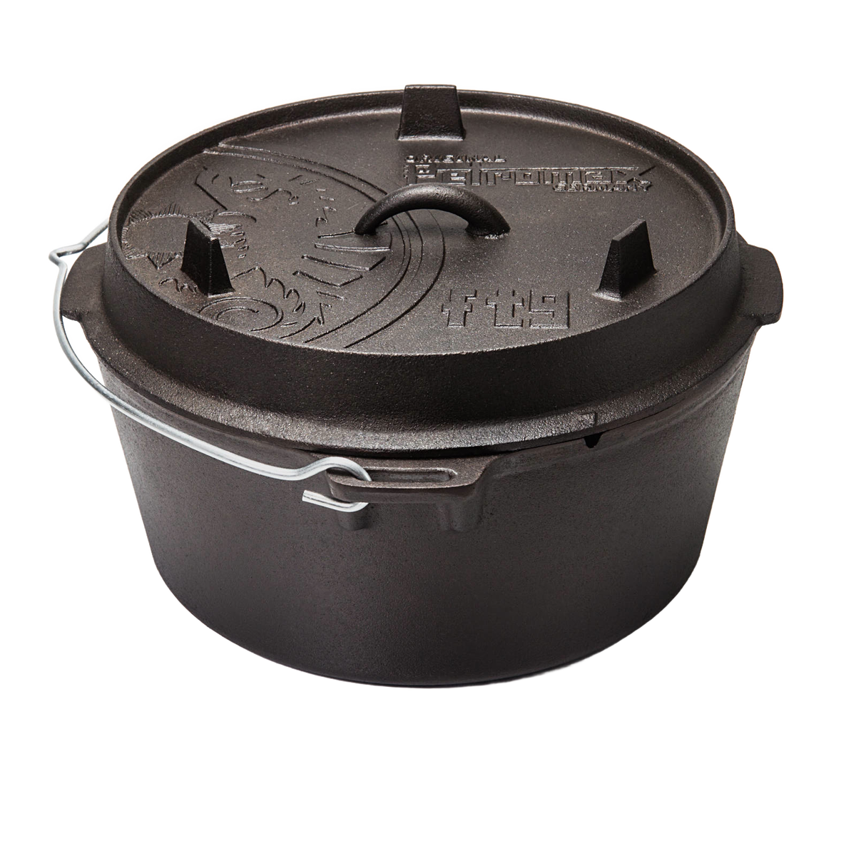 Petromax Cast Iron Dutch Oven with Flat Base