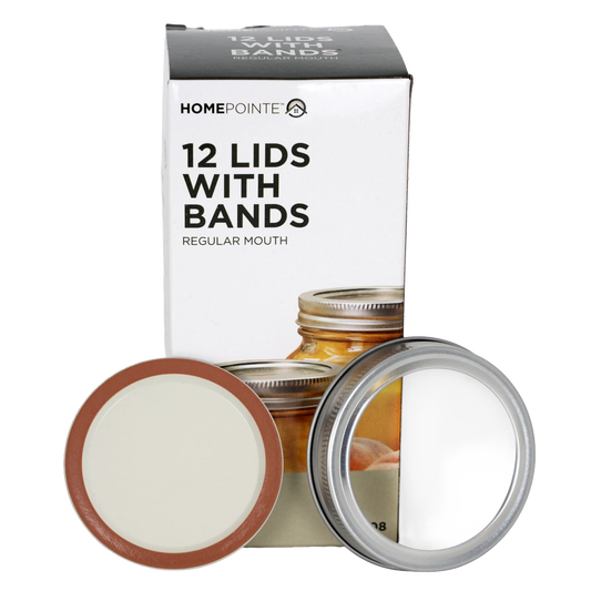 HomePointe Canning Jar Lids & Bands - Regular Mouth