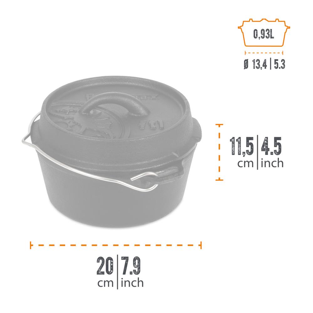 Petromax Cast Iron Dutch Oven with Flat Base