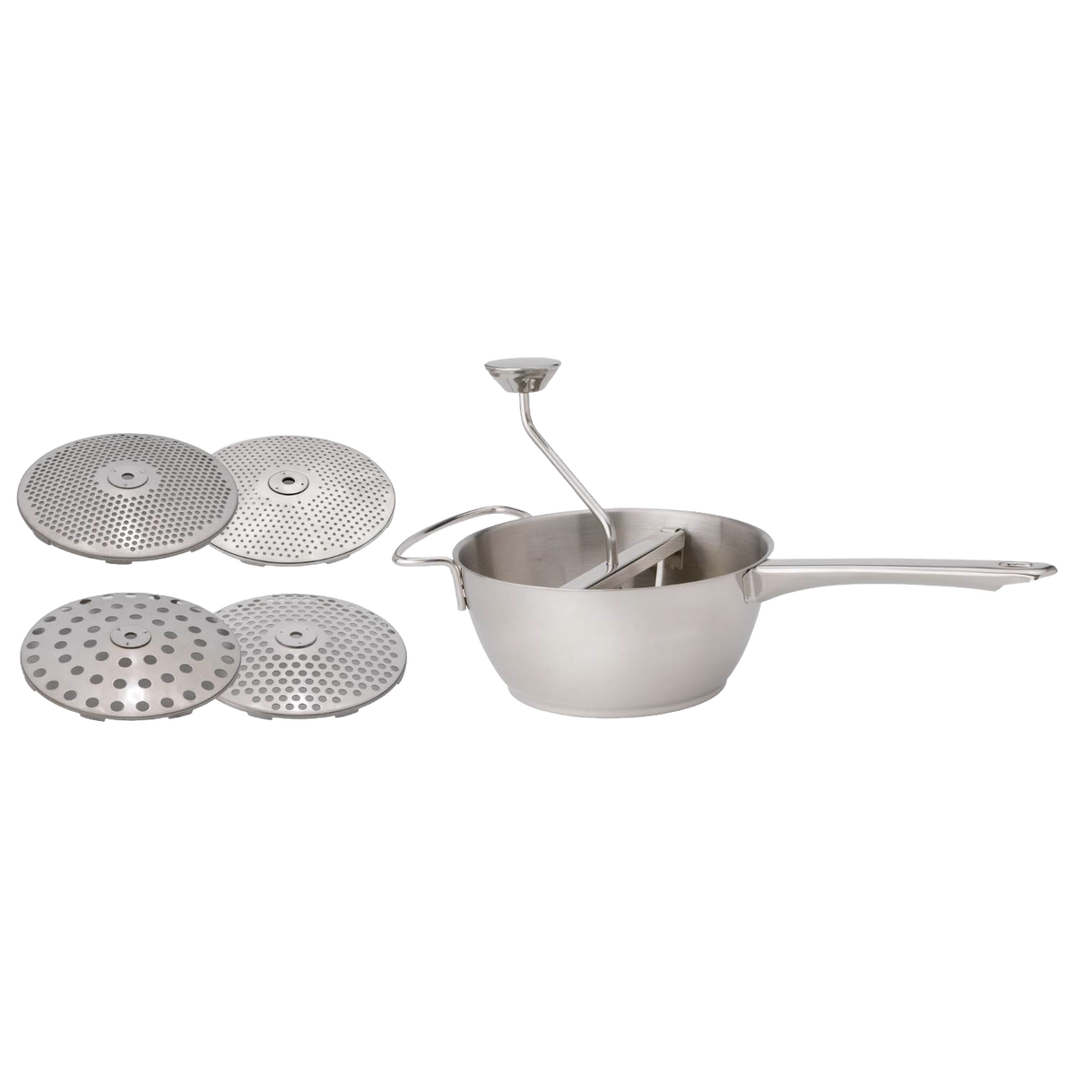 2-Qt Stainless Steel Food Mill with 4 Discs