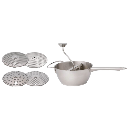 2-Qt Stainless Steel Food Mill with 4 Discs