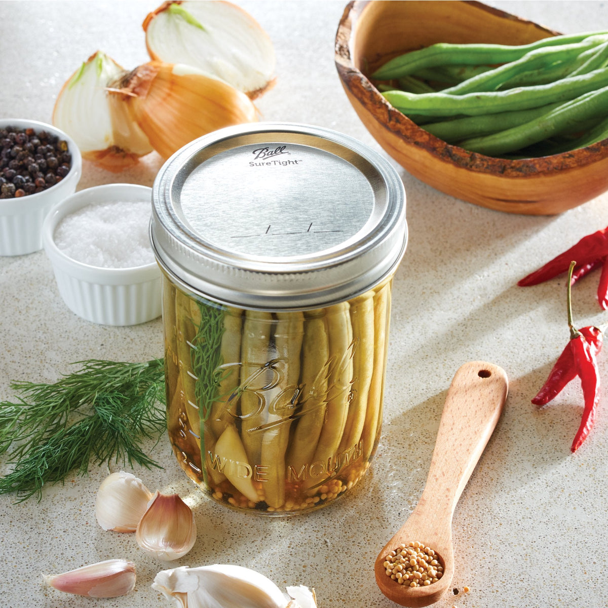 Ball Wide-Mouth Pint Canning Jars (12)