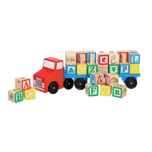 Melissa & Doug Alphabet Blocks Wooden Truck