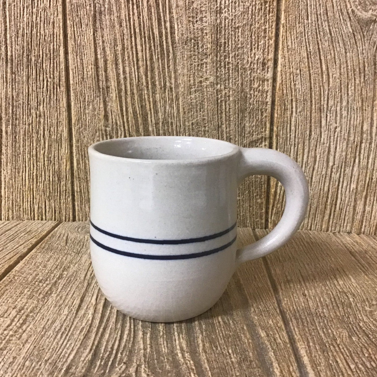 Heritage Blue Stripe Stoneware Round Mug