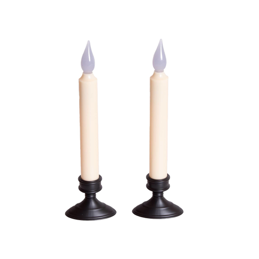 LED Taper Window Candles - Cordless - Pack of 2