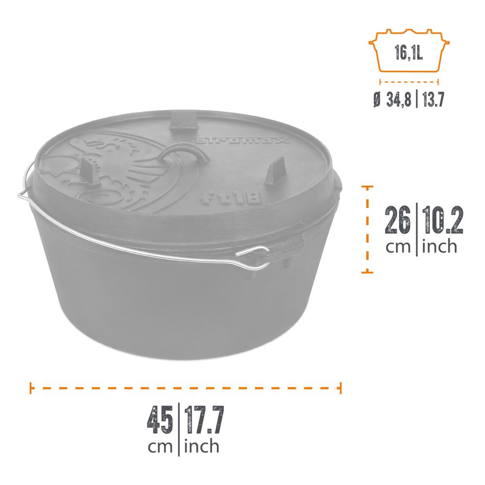 Petromax Cast Iron Dutch Oven with Legs