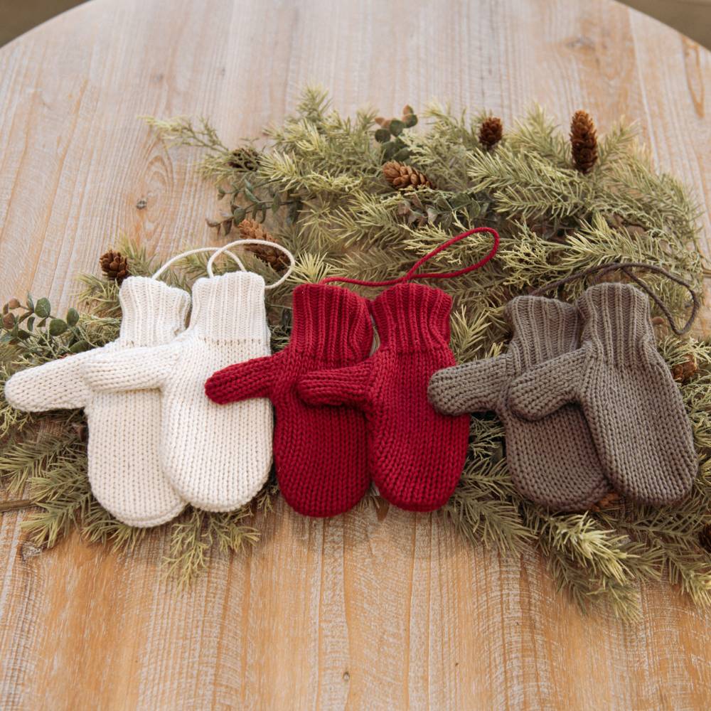 Christmas Mittens Decoration - Gray