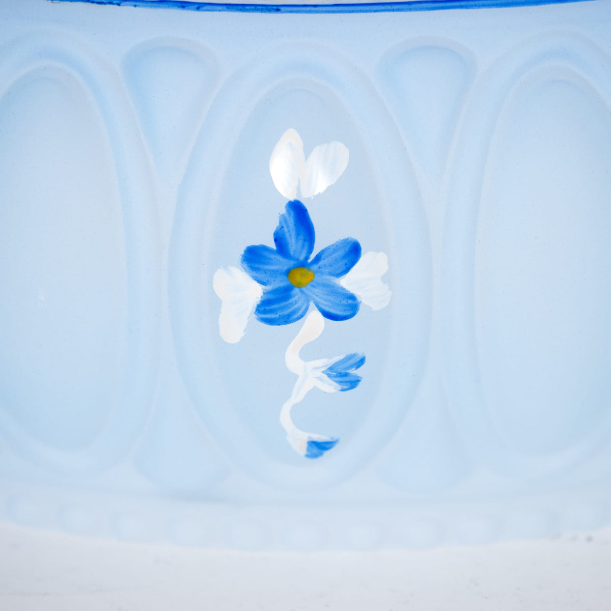Aladdin Blue Meadow Glass Oil Lamp Shade