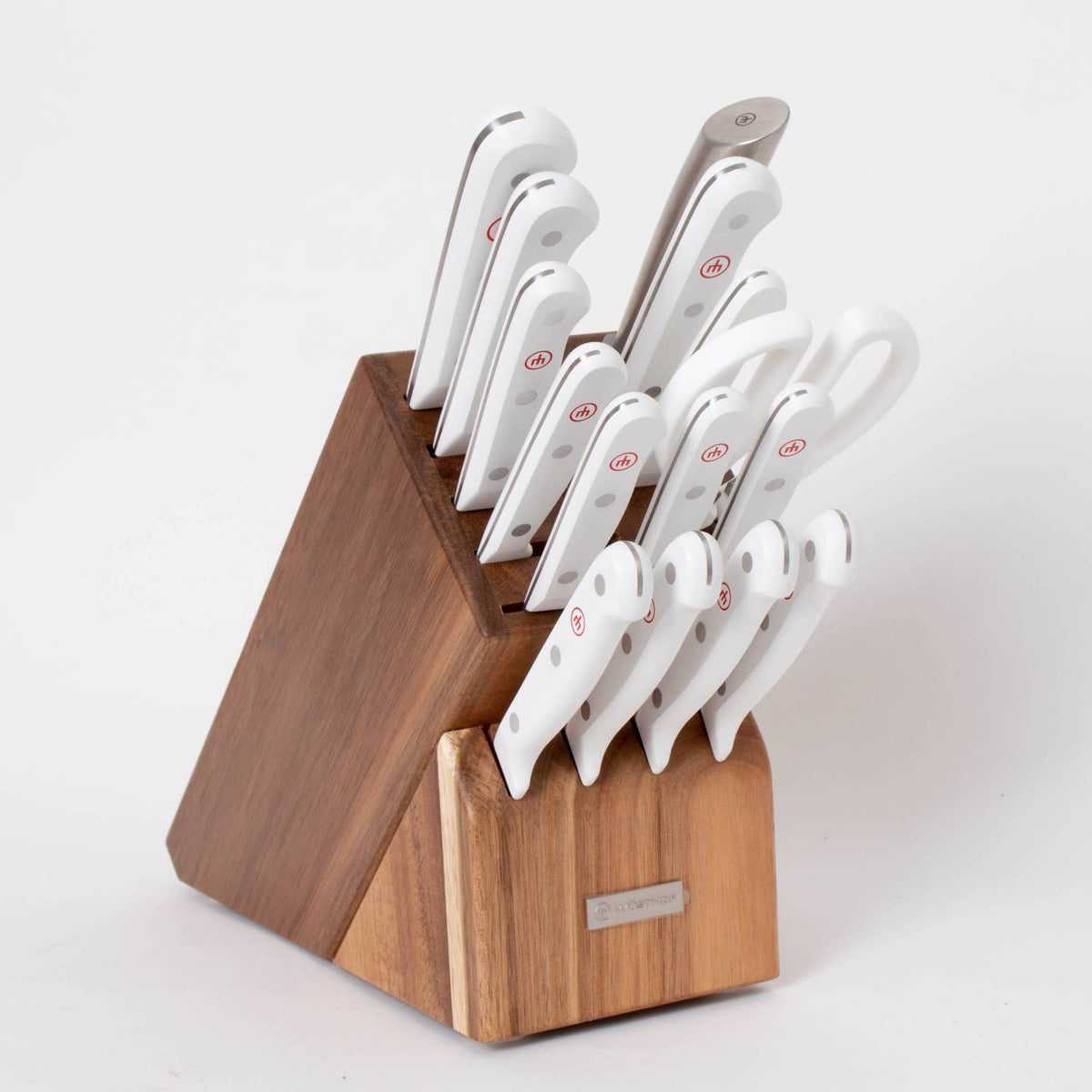 Wusthof Gourmet White Handle Knife Block Set - 16 Pieces