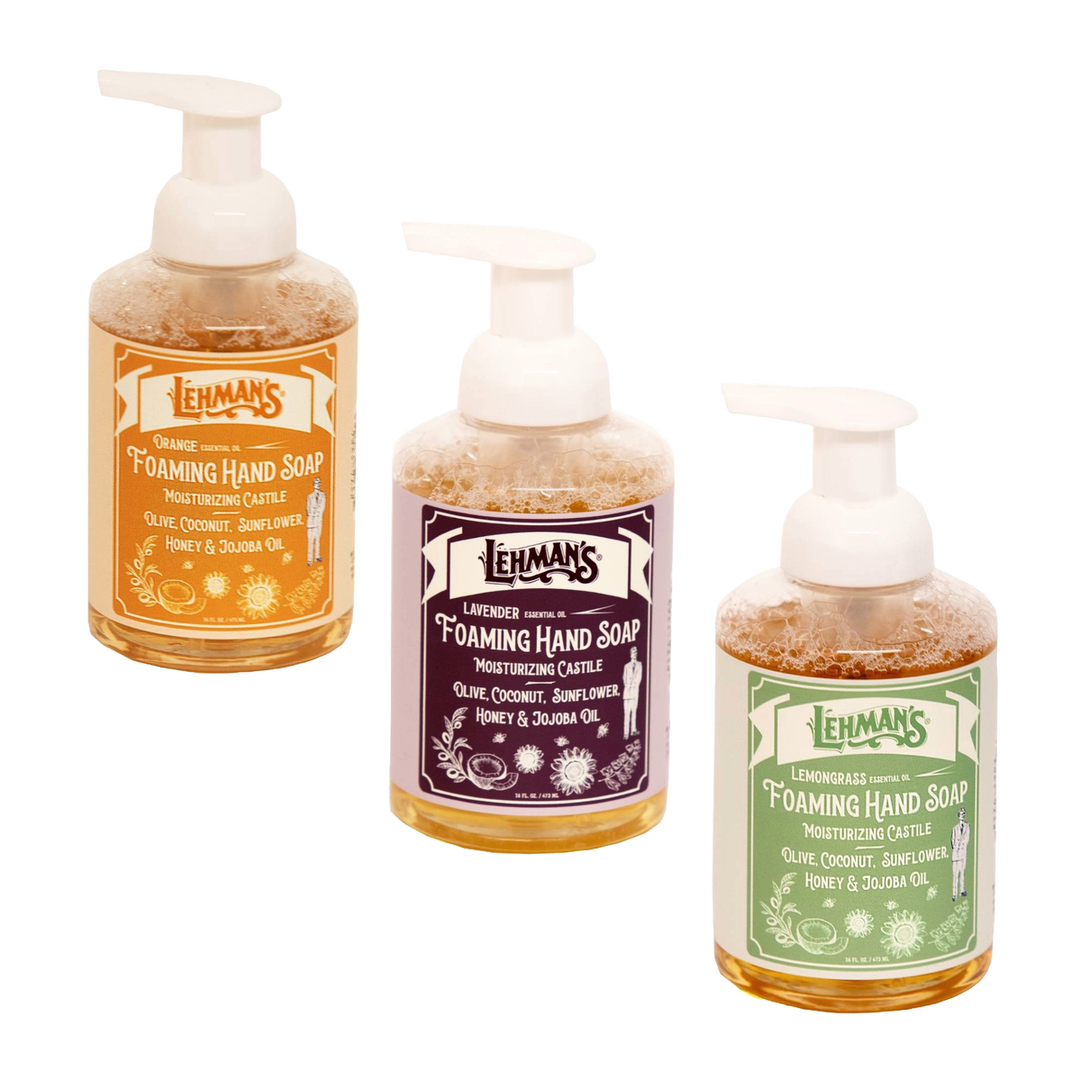 Lehman's Castile Moisturizing Foaming Hand Soap - 16 fl oz