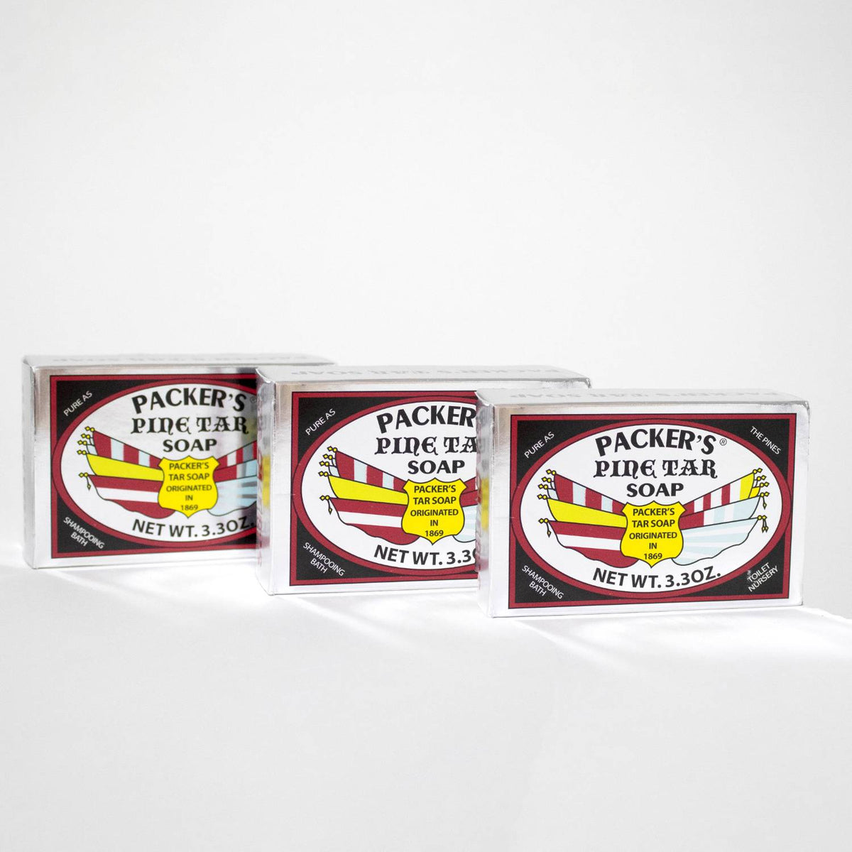 Packer's Pine Tar Bar Soap - Pack of 3 (3.3 oz bars)