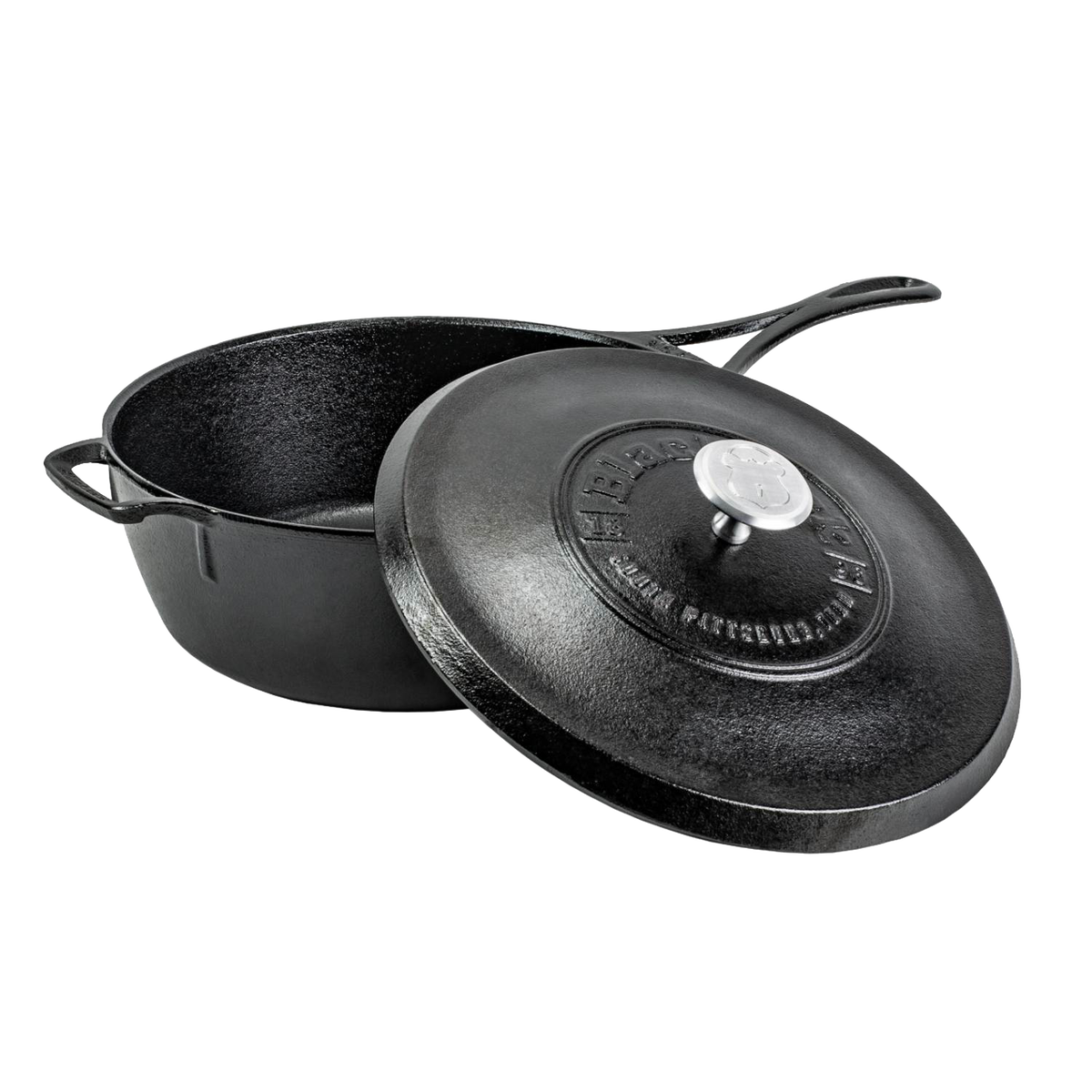Lodge Blacklock Cast Iron Deep Skillet with Lid