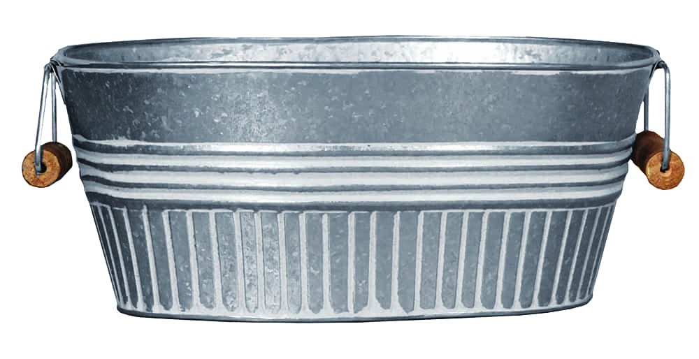 Galvanized Basin Planter
