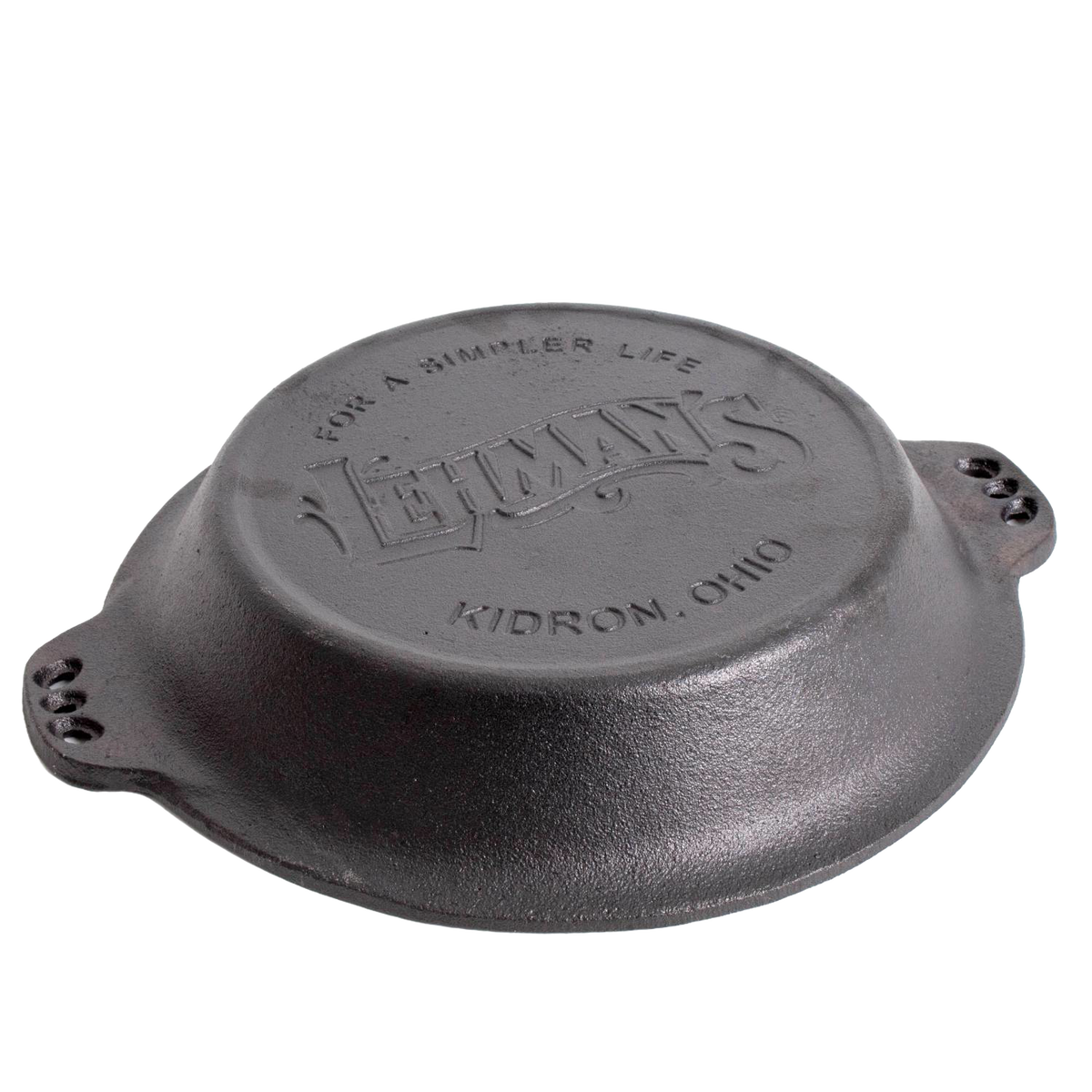 Lehman's Cast Iron Pie Pan with Crimped Edges