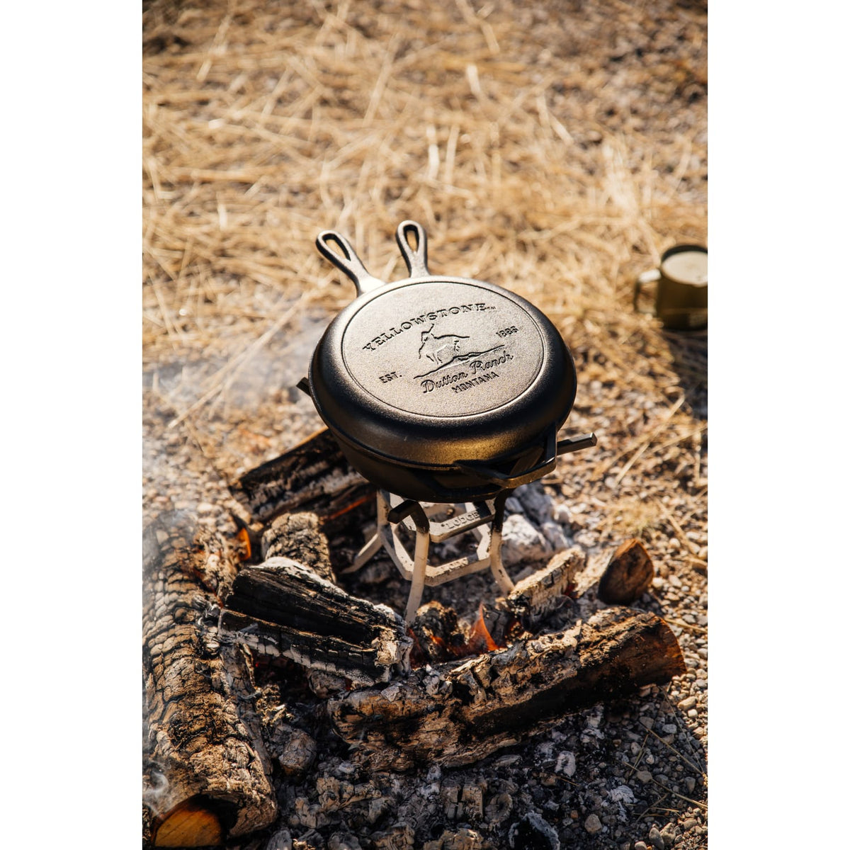 Lodge Yellowstone Cast Iron Bucking Bronco Combo Cooker