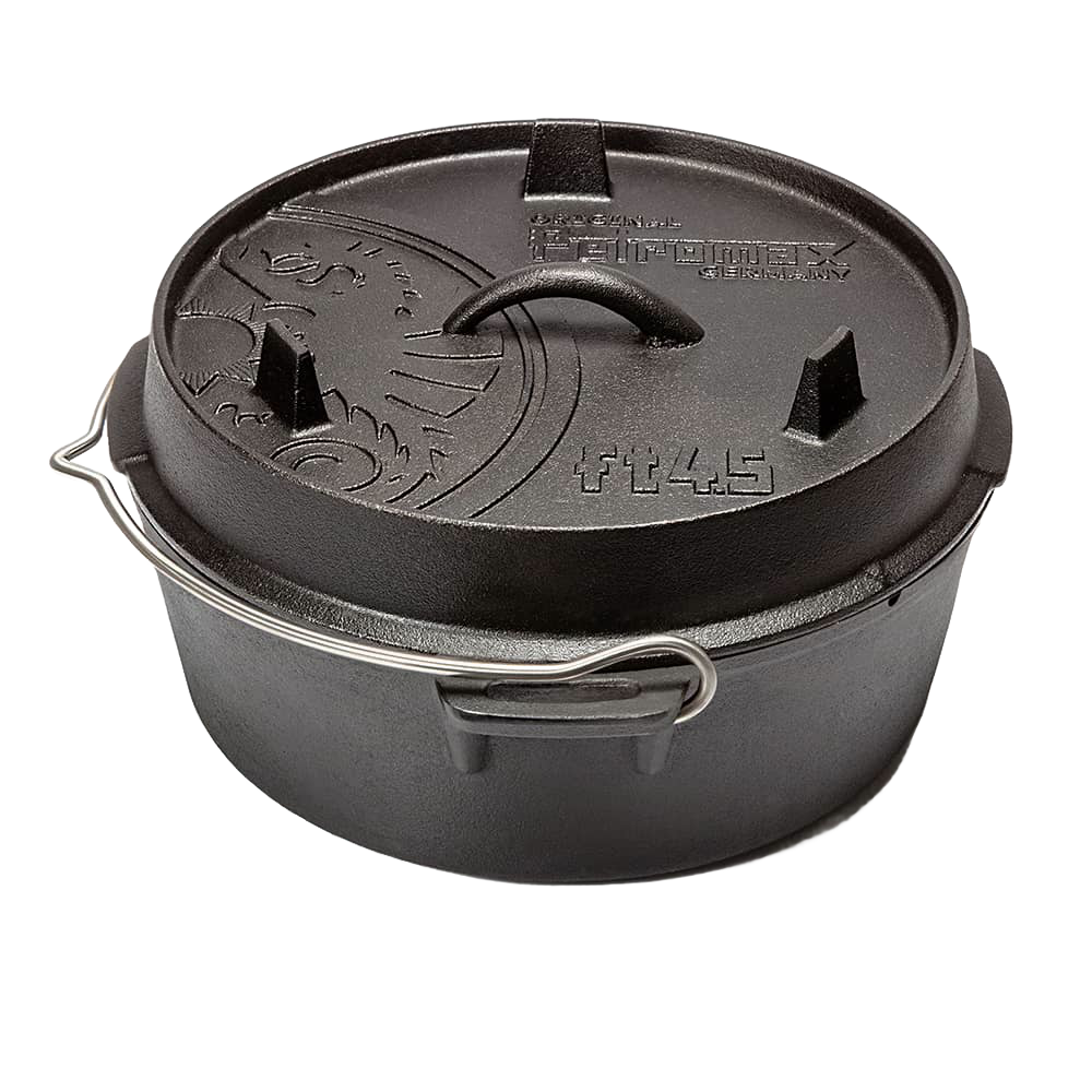 Petromax Cast Iron Dutch Oven with Flat Base