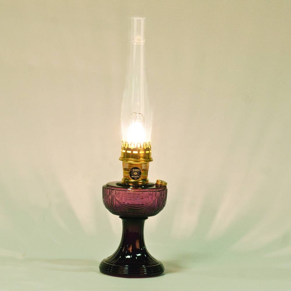 Aladdin Lincoln Drape Oil Lamp with White Top Shade