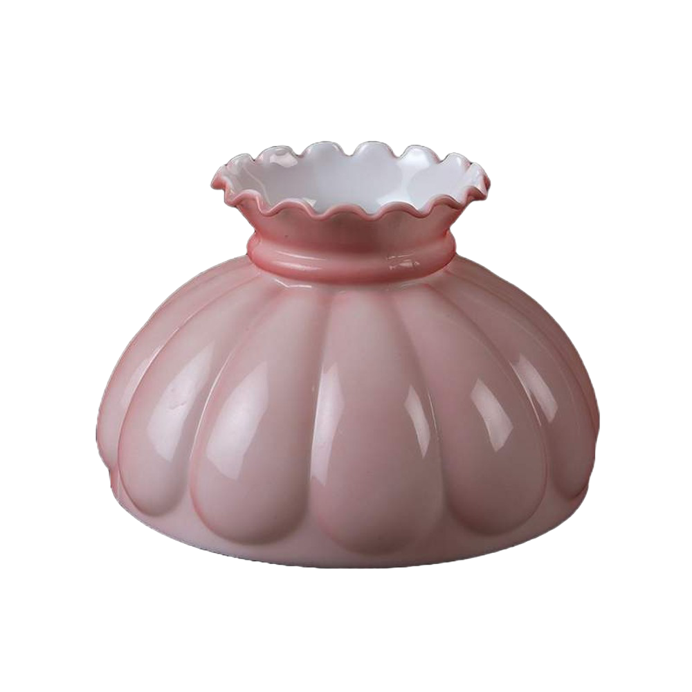 10" Victorian Red Background Oil Lamp Shade