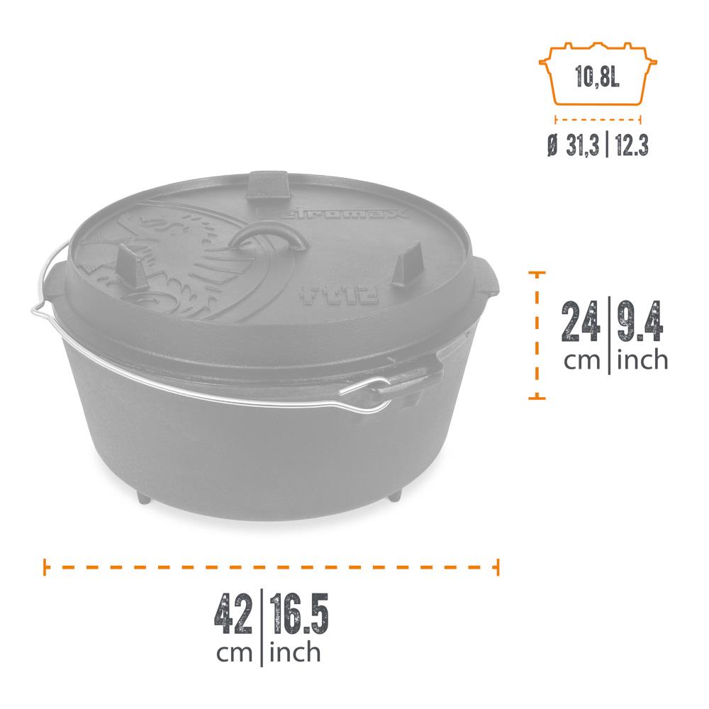 Petromax Cast Iron Dutch Oven with Legs