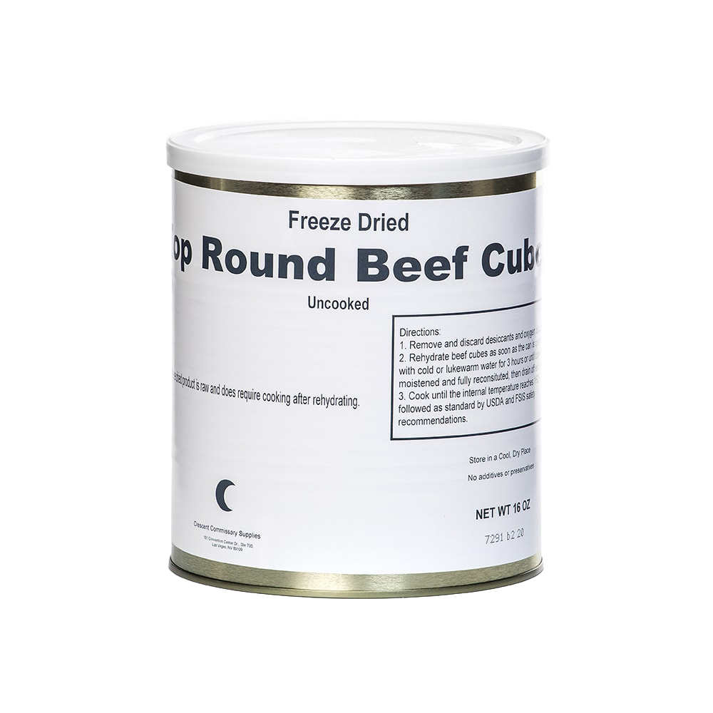 Freeze-Dried Top Round Beef Cubes