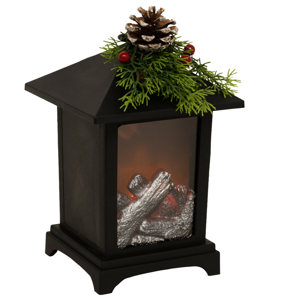 LED Fireplace Lantern - 8.8"