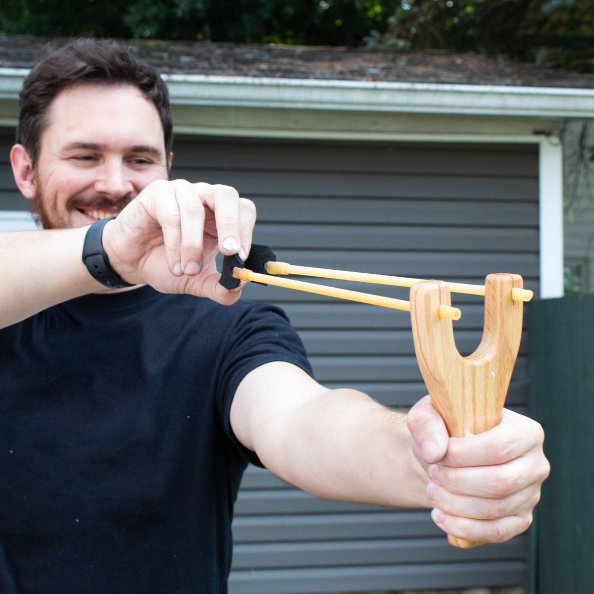 Lehman's Amish-Made Slingshot with Oak and Leather