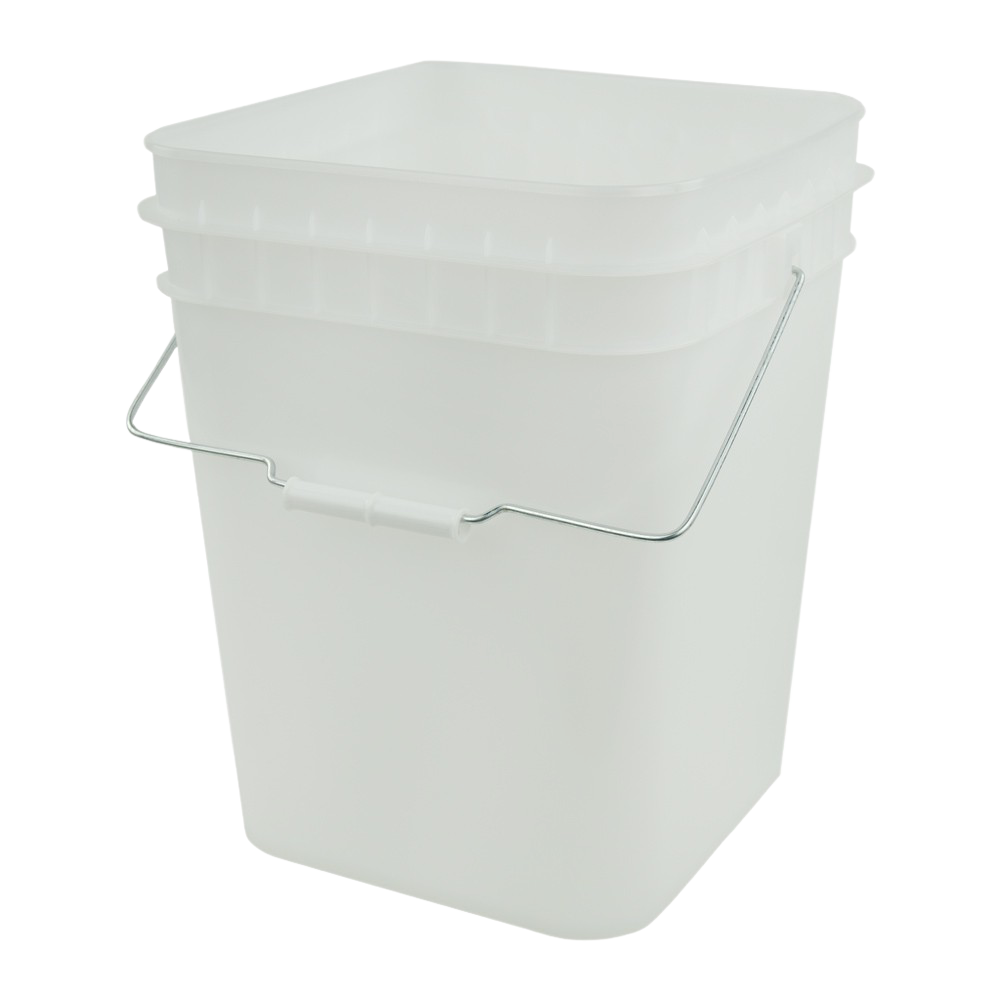 4-Gallon Plastic Buckets with Lids - 10 Pack