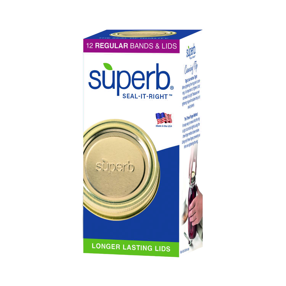 Superb Canning Jar Lids  - Regular Mouth (USA Made)