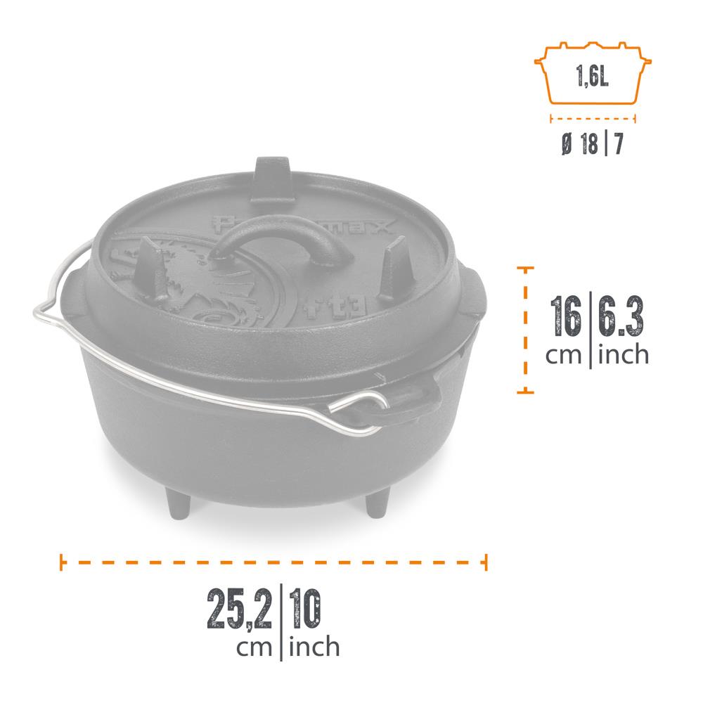 Petromax Cast Iron Dutch Oven with Legs