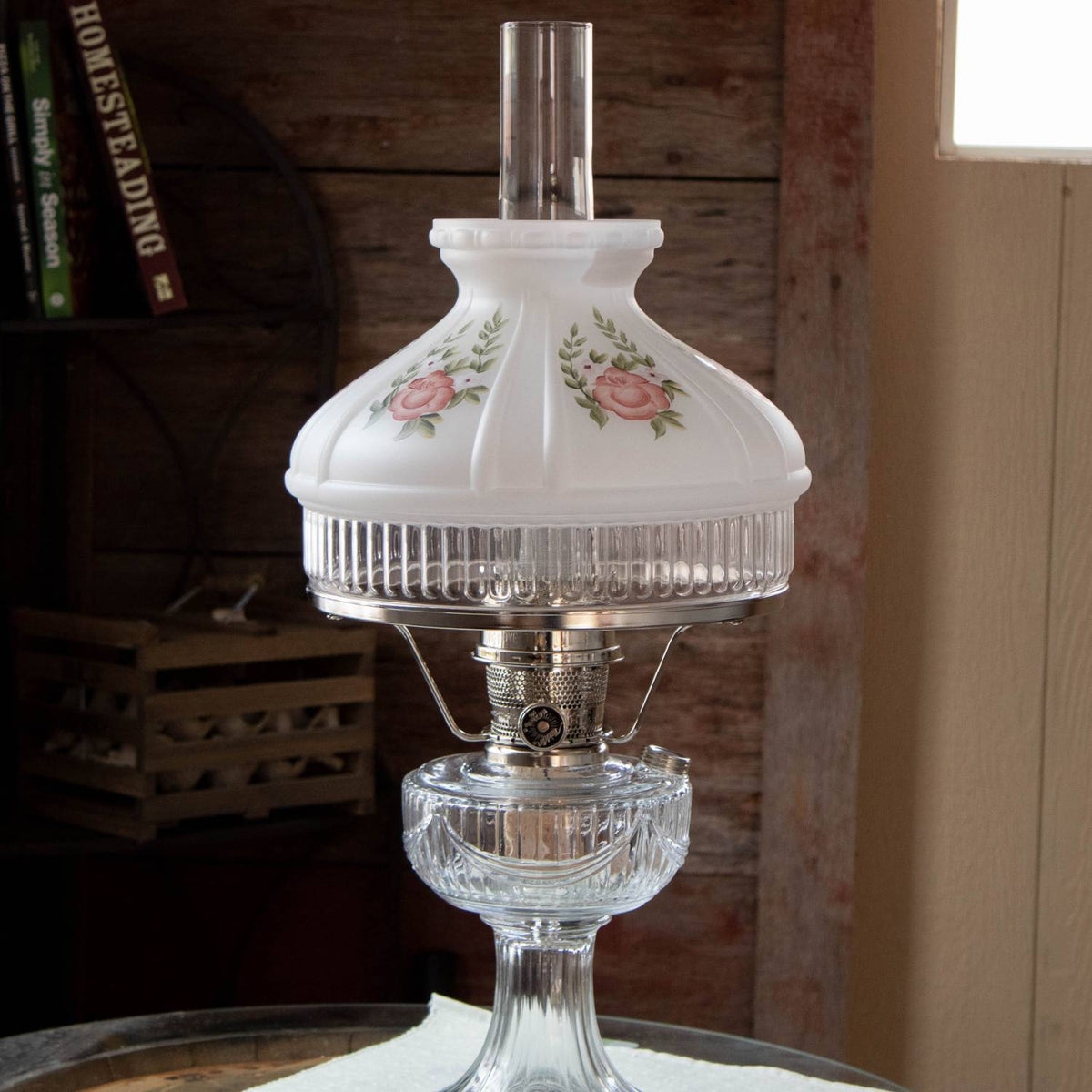 Aladdin Red Roses #12 Lamp Shade - Glass - 10"