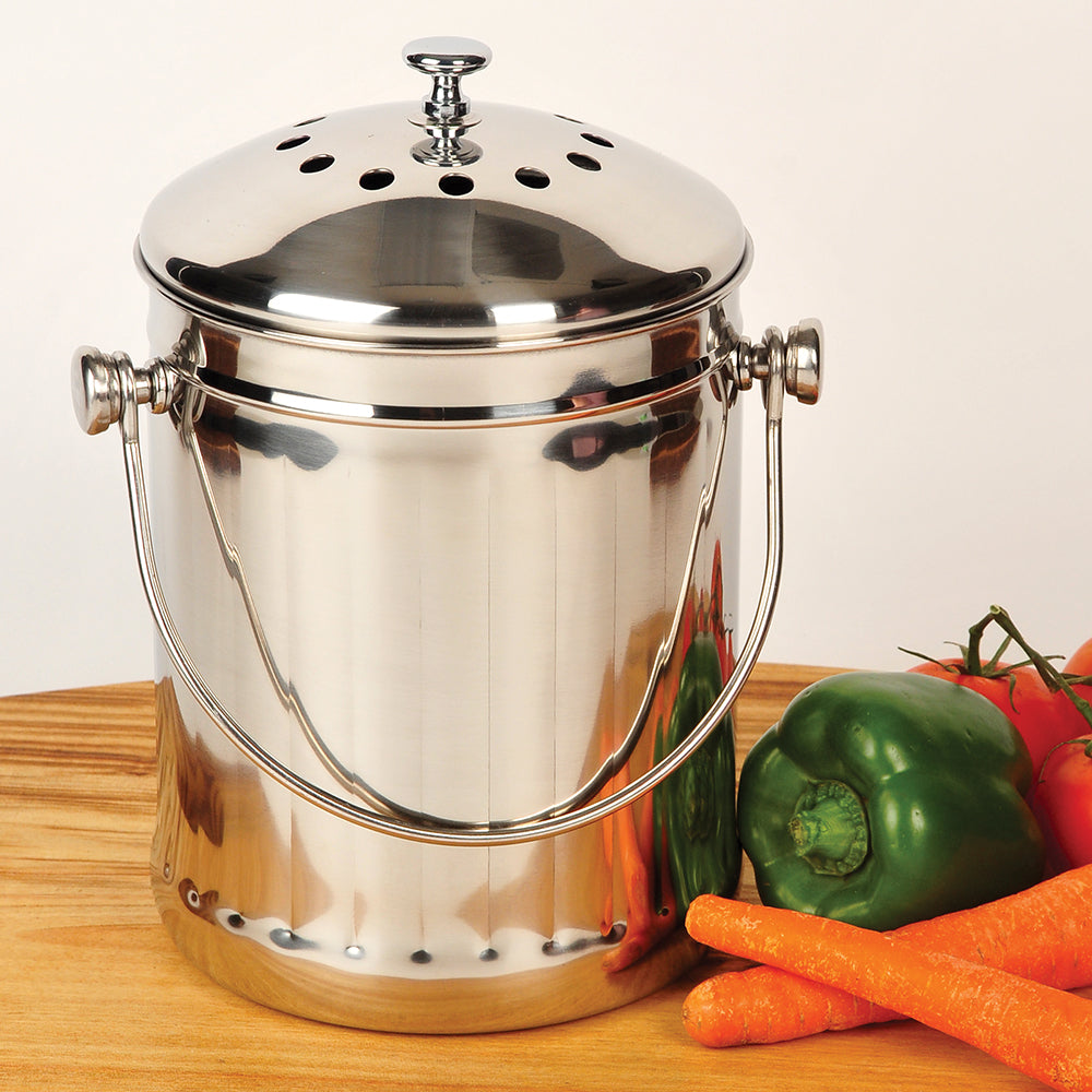 Odor-Free Bamboo Compost Pail