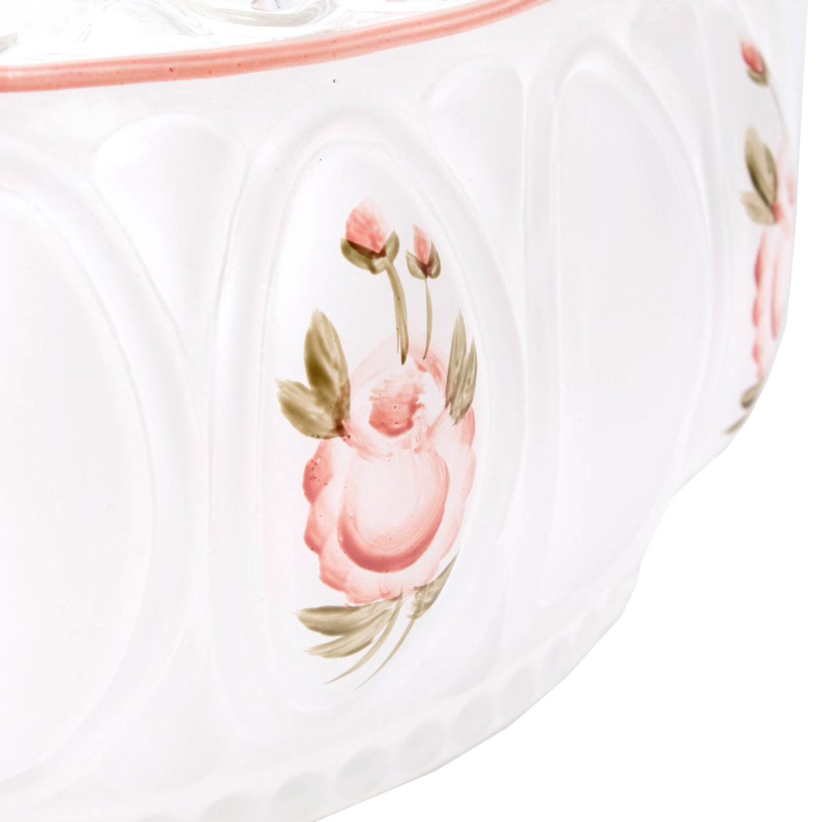 Aladdin Pink Rose Glass Oil Lamp Shade