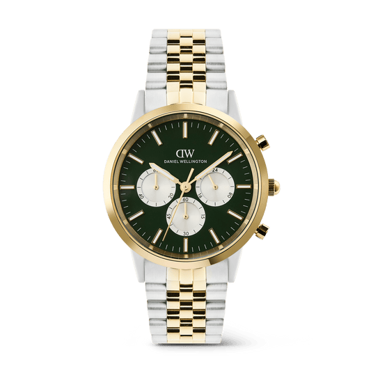 Iconic Chronograph Arch 5-Link Emerald Panda Two Tone