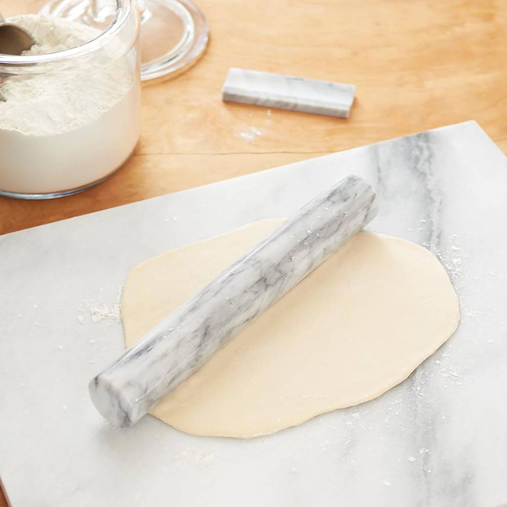 Marble French Rolling Pin with Stand - 11.75"L