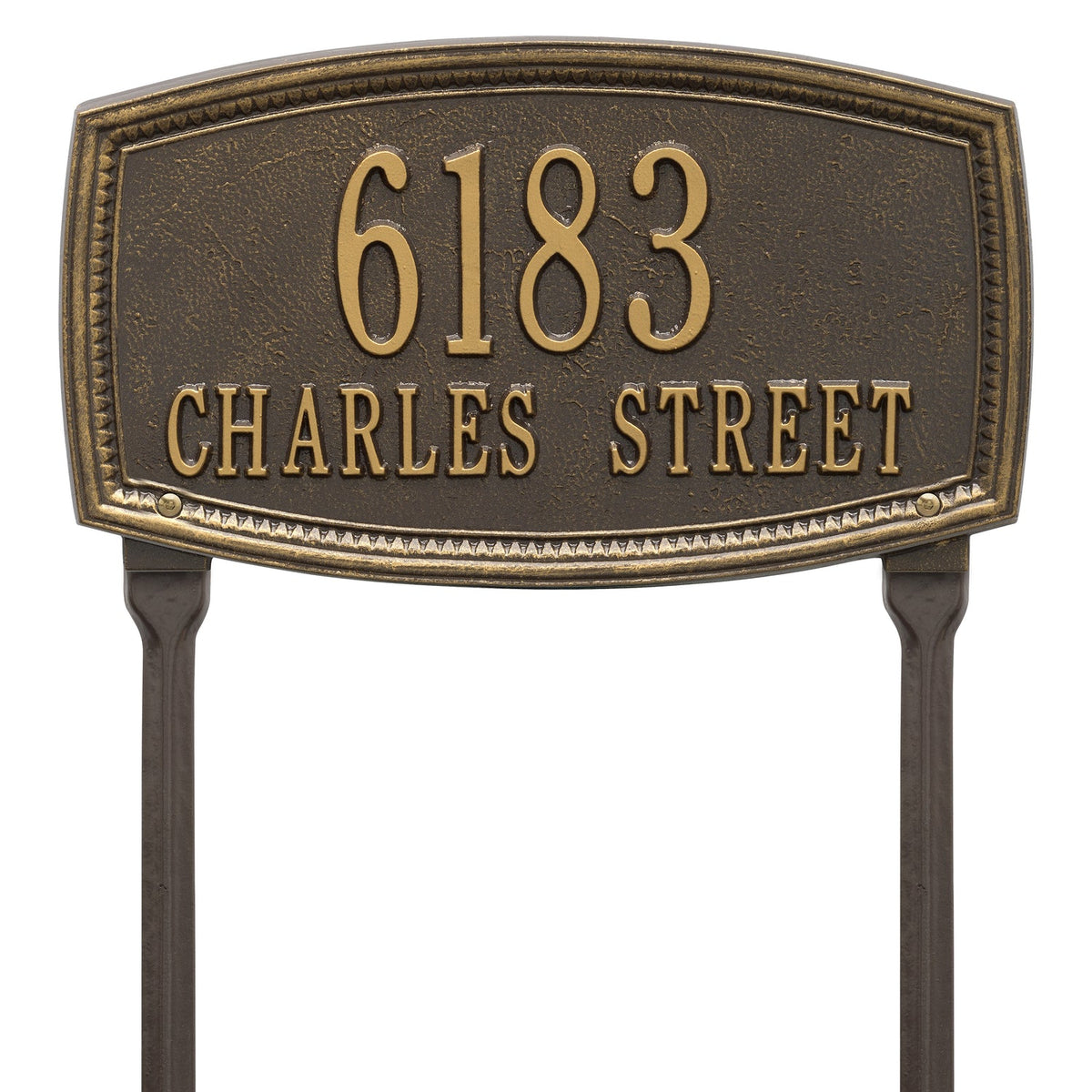 Whitehall Croswell Custom Lawn Plaque - Bronze, 2-Line