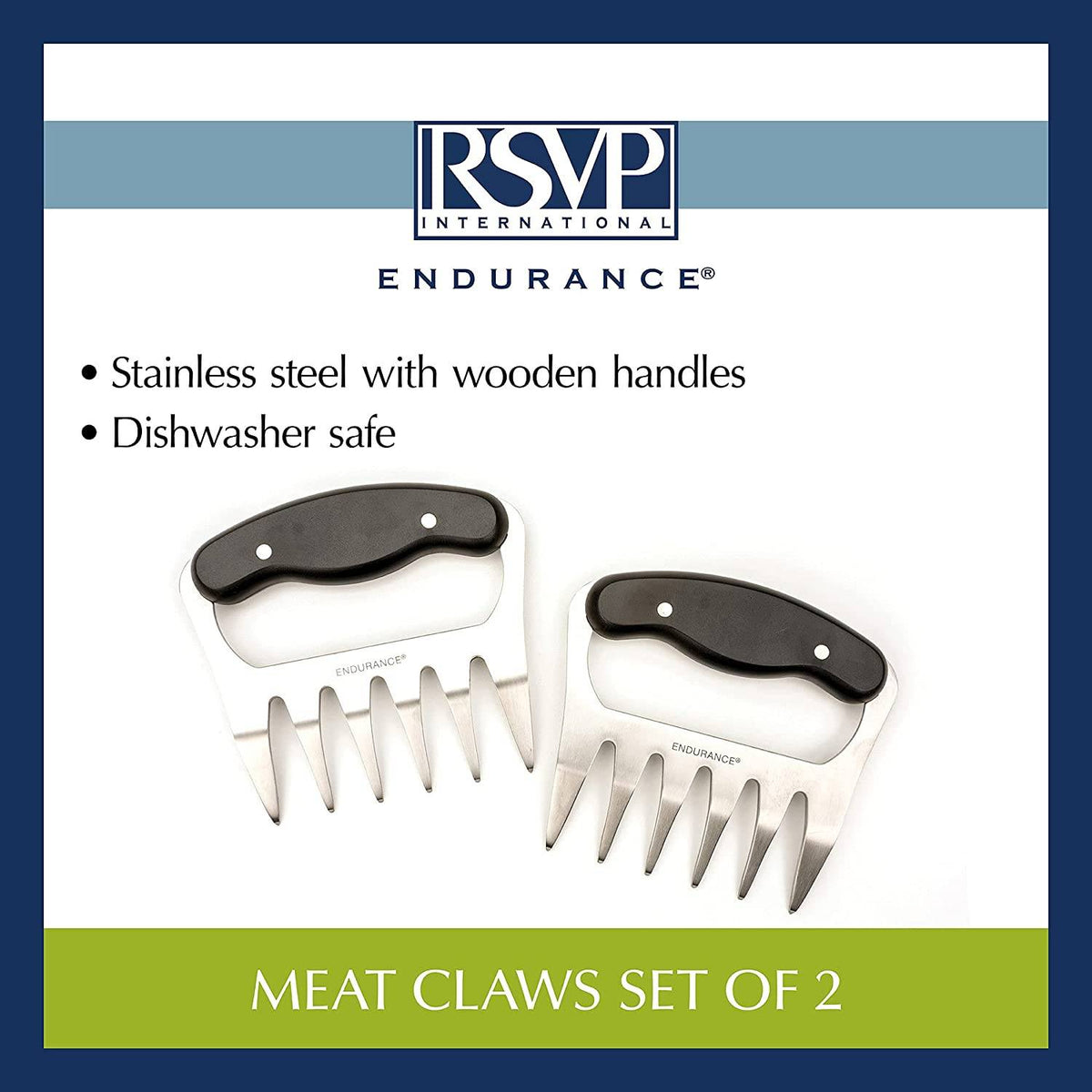 Stainless Meat Shredder Claws - Set of 2